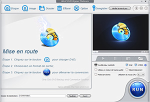 Capture d'ecran du logiciel WinX DVD Ripper Platinum 8.22.3 fr