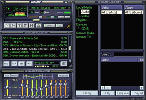 Capture d'ecran du logiciel Winamp 2.92 Full