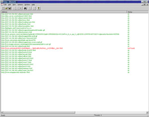 Capture d'ecran du logiciel Xenu's Link Sleuth 1.3.9b