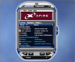 Capture d'ecran du logiciel Xfire 2.44.761 fr