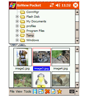Capture d'ecran du logiciel XnView Pocket 1.51 fr