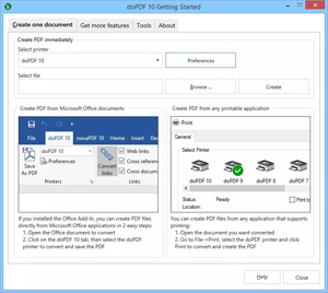 Capture d'ecran du logiciel doPDF 11.9 Build 523 fr