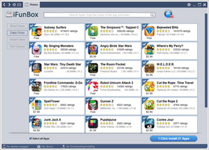 Capture d'ecran du logiciel iFunBox Portable 2.94.2520.0758 fr
