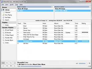 Capture d'ecran du logiciel musikCube 1.1 fr