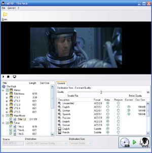 Capture d'ecran du logiciel ratDVD 0.78.1444 fr