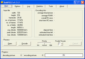 Capture d'ecran du logiciel reMPEG 1.5.2